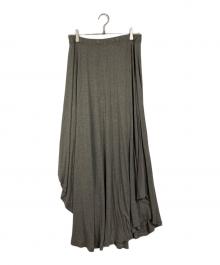 MM6 Maison Margiela（エムエムシックスメゾンマルジェラ）の古着「ラップスカート　アシンメトリー」｜ブラウン