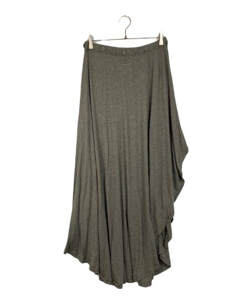 MM6 Maison Margiela（エムエムシックスメゾンマルジェラ）MM6 Maison Margiela (エムエムシックスメゾンマルジェラ) ラップスカート　アシンメトリー ブラウン サイズ:Mの古着・服飾アイテム