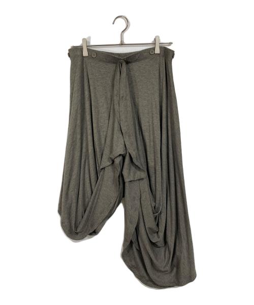 MM6 Maison Margiela（エムエムシックスメゾンマルジェラ）MM6 Maison Margiela (エムエムシックスメゾンマルジェラ) ラップスカート　アシンメトリー ブラウン サイズ:Mの古着・服飾アイテム
