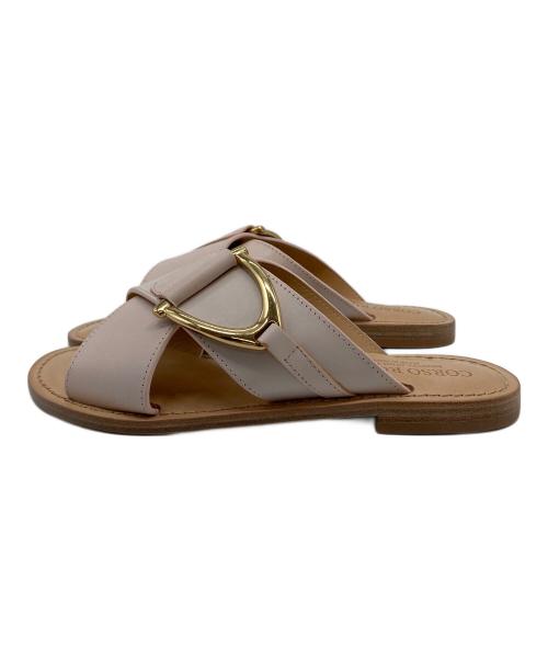 CORSO ROMA 9（コルソローマノーヴェ）CORSO ROMA 9 (コルソローマノーヴェ) B/456 フラットサンダル ピンク サイズ:36の古着・服飾アイテム