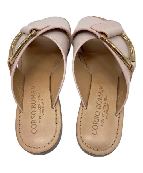 CORSO ROMA 9（コルソローマノーヴェ）CORSO ROMA 9 (コルソローマノーヴェ) B/456 フラットサンダル ピンク サイズ:36の古着・服飾アイテム