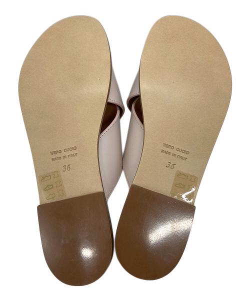 CORSO ROMA 9（コルソローマノーヴェ）CORSO ROMA 9 (コルソローマノーヴェ) B/456 フラットサンダル ピンク サイズ:36の古着・服飾アイテム