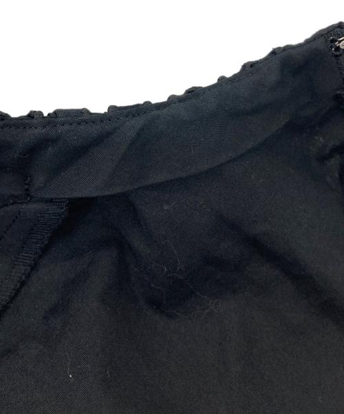 ebure（エブール）EBURE (エブール) コットンレース ノースリーブ ギャザー ワンピース ブラック サイズ:38の古着・服飾アイテム