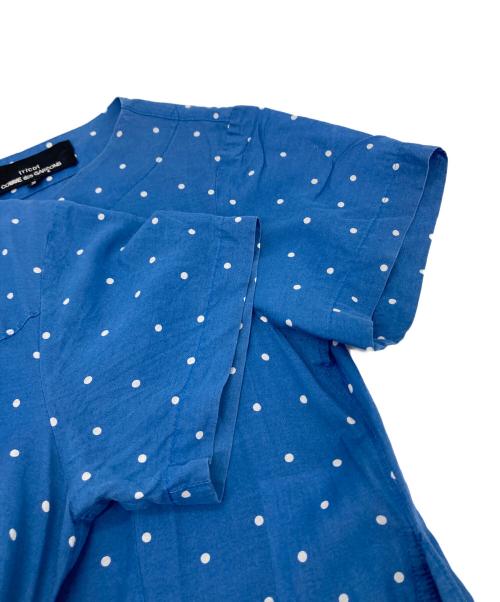 tricot COMME des GARCONS（トリココムデギャルソン）tricot COMME des GARCONS (トリココムデギャルソン) 半袖ドットワンピース　水玉ワンピース ブルー サイズ:Sの古着・服飾アイテム