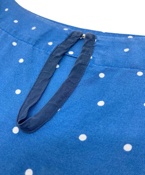tricot COMME des GARCONS（トリココムデギャルソン）tricot COMME des GARCONS (トリココムデギャルソン) 半袖ドットワンピース　水玉ワンピース ブルー サイズ:Sの古着・服飾アイテム