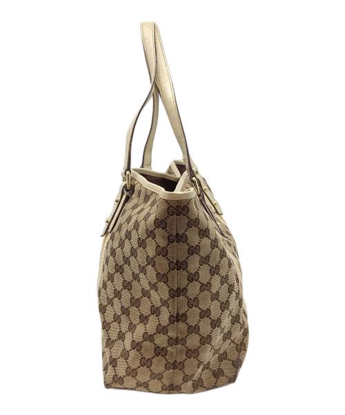 GUCCI（グッチ）GUCCI (グッチ) GGキャンバストートバッグ ベージュ サイズ:実寸参照の古着・服飾アイテム