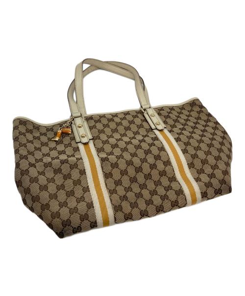 GUCCI（グッチ）GUCCI (グッチ) GGキャンバストートバッグ ベージュ サイズ:実寸参照の古着・服飾アイテム