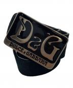 D&Gディーアンドジー）の古着「スウェードベルト」｜ブラック