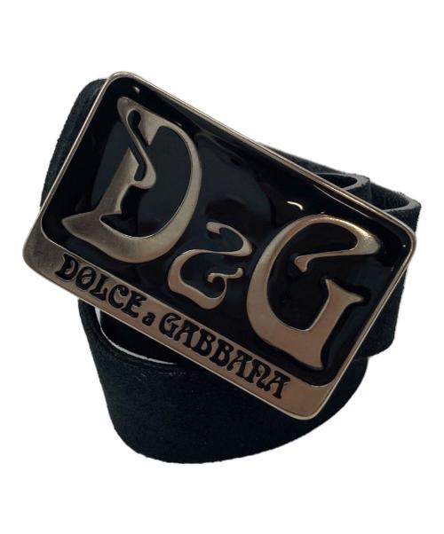 D&G（ディーアンドジー）D&G (ディーアンドジー) スウェードベルト ブラック サイズ:実寸参照の古着・服飾アイテム