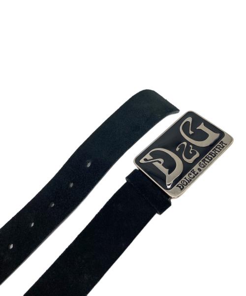 D&G（ディーアンドジー）D&G (ディーアンドジー) スウェードベルト ブラック サイズ:実寸参照の古着・服飾アイテム