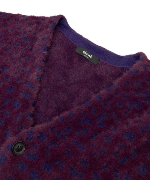 glamb（グラム）glamb (グラム) Fuzzy Leopard Cardigan レオパードカーディガン パープル サイズ:Mの古着・服飾アイテム