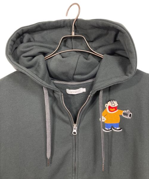 graniph（グラニフ）graniph (グラニフ) ドラえもん (ドラエモン) 空気ほうジップパーカー　フーディ　ドラえもん グレー サイズ:L 未使用品の古着・服飾アイテム
