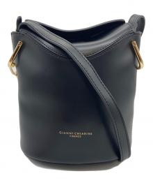 GIANNI CHIARINI（ジャンニ キアリーニ）の古着「チェーン付きバケツ型ショルダーバッグ」｜ブラック