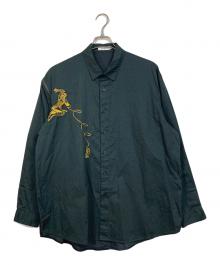 graniph×JOJO（グラニフ×ジョジョノ奇妙ナ冒険）の古着「黄金の風 ブチャラティ シャツ　スティッキィ・フィンガーズ」｜グレー