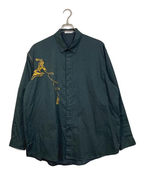 graniph（グラニフ）graniph (グラニフ) JOJO (ジョジョノ奇妙ナ冒険) 黄金の風 ブチャラティ シャツ　スティッキィ・フィンガーズ グレー サイズ:Lの古着・服飾アイテム