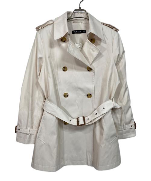 LAUREN RALPH LAUREN（ローレン ラルフ ローレン）LAUREN RALPH LAUREN (ローレン ラルフ ローレン) トレンチコート アイボリー サイズ:Mの古着・服飾アイテム