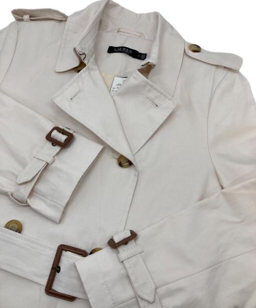 LAUREN RALPH LAUREN（ローレン ラルフ ローレン）LAUREN RALPH LAUREN (ローレン ラルフ ローレン) トレンチコート アイボリー サイズ:Mの古着・服飾アイテム