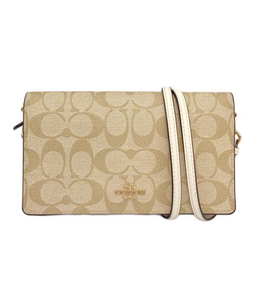 COACH（コーチ）COACH (コーチ) 長財布　ショルダー財布 アイボリー サイズ:実寸参照の古着・服飾アイテム