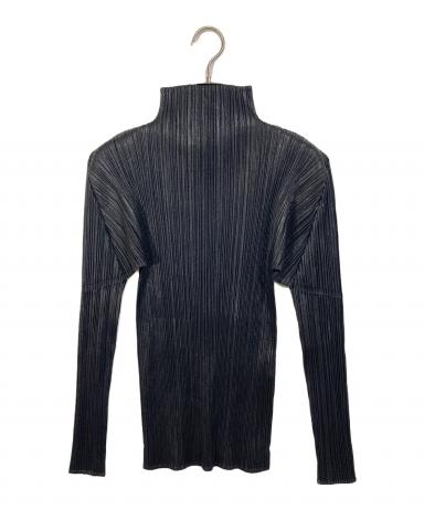【美品】 90年代 PLEATS PLEASE ハイネック長袖 ブラック3サイズ 中古・古着通販】PLEATS PLEASE (プリーツプリーズ) ハイネック