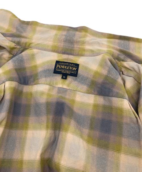 PENDLETON（ペンドルトン）PENDLETON (ペンドルトン) ネルシャツ　長袖シャツ　チェックシャツ ベージュ サイズ:XLの古着・服飾アイテム
