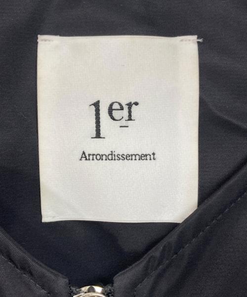 1er Arrondissement（プルミエ アロンディスモン）1er Arrondissement (プルミエ アロンディスモン) ノーカラー フライトジャケット ブラック サイズ:３６の古着・服飾アイテム
