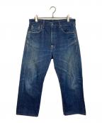 LEVISリーバイス）の古着「【古着】702XXデニムパンツ　ボタン裏J22 赤耳 BIGE 日本製」｜インディゴ
