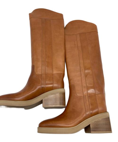 JIMMY CHOO（ジミーチュウ）JIMMY CHOO (ジミーチュウ) ロングブーツ  イタリア製 ブラウン サイズ:37の古着・服飾アイテム