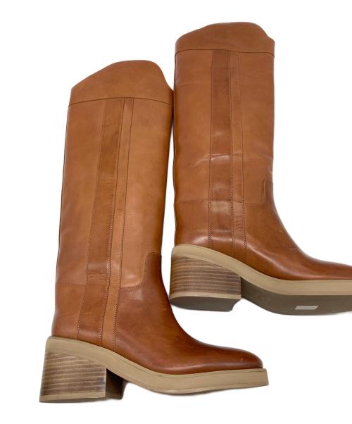 JIMMY CHOO（ジミーチュウ）JIMMY CHOO (ジミーチュウ) ロングブーツ  イタリア製 ブラウン サイズ:37の古着・服飾アイテム