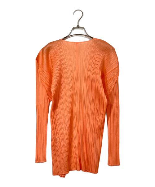 ISSEY MIYAKE（イッセイミヤケ）ISSEY MIYAKE (イッセイミヤケ) プリーツカーディガン　日本製 ピンク サイズ:Mの古着・服飾アイテム