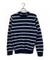 POLO RALPH LAUREN（ポロ・ラルフローレン）の古着「クルーネックニット　ボーダーニット　コットンニット」｜ネイビー