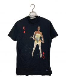Vivienne Westwood（ヴィヴィアンウエストウッド）の古着「クイーンダイヤモンドプリントTシャツ」｜ブラック