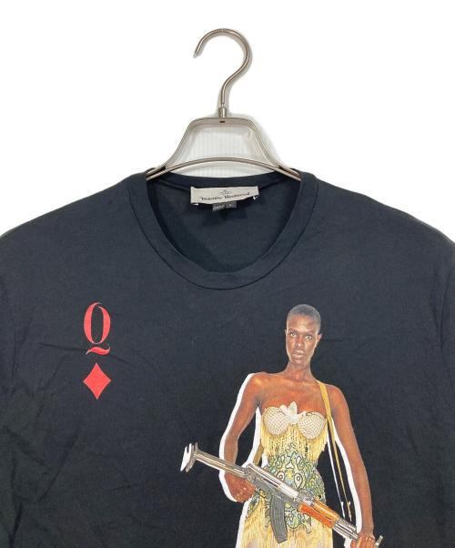 Vivienne Westwood（ヴィヴィアンウエストウッド）Vivienne Westwood (ヴィヴィアンウエストウッド) クイーンダイヤモンドプリントTシャツ ブラック サイズ:Lの古着・服飾アイテム