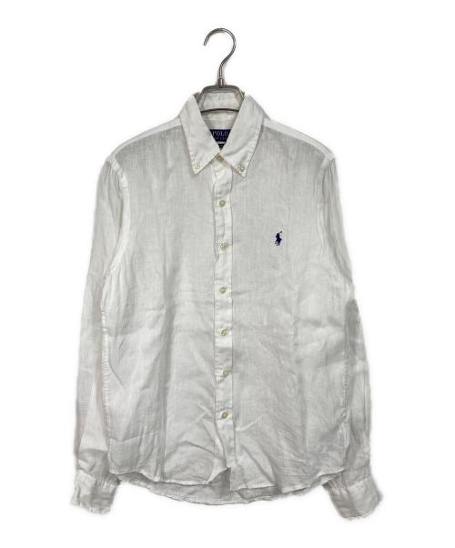 POLO RALPH LAUREN（ポロ・ラルフローレン）POLO RALPH LAUREN (ポロ・ラルフローレン) リネンシャツ ホワイト サイズ:XSの古着・服飾アイテム