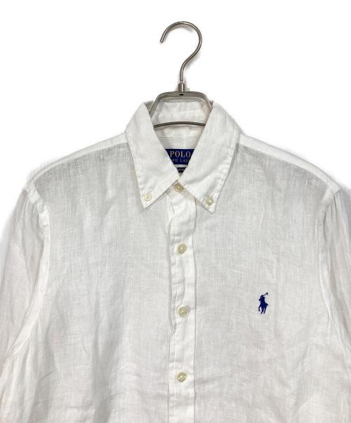 POLO RALPH LAUREN（ポロ・ラルフローレン）POLO RALPH LAUREN (ポロ・ラルフローレン) リネンシャツ ホワイト サイズ:XSの古着・服飾アイテム