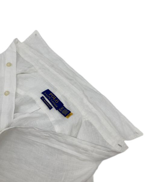 POLO RALPH LAUREN（ポロ・ラルフローレン）POLO RALPH LAUREN (ポロ・ラルフローレン) リネンシャツ ホワイト サイズ:XSの古着・服飾アイテム