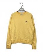 maison kitsuneメゾンキツネ）の古着「FOX HEAD PATCH ADJUSTED SWEATSHIRT」｜イエロー