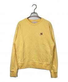 maison kitsune（メゾンキツネ）の古着「FOX HEAD PATCH ADJUSTED SWEATSHIRT」｜イエロー