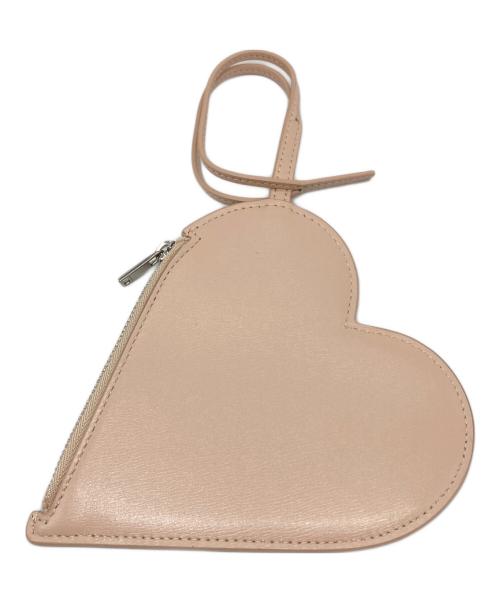 JIL SANDER（ジルサンダー）JIL SANDER (ジルサンダー) HEART POUCH ハートポーチ　コインケース ベージュ（ROSE） サイズ:実寸参照の古着・服飾アイテム