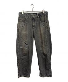 LEVI'S（リーバイス）の古着「SilverTab BAGGY ダメージデニムパンツ　5ポケット」｜グレー