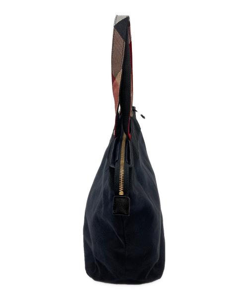 BLUE LABEL CRESTBRIDGE（ブルーレーベルクレストブリッジ）BLUE LABEL CRESTBRIDGE (ブルーレーベルクレストブリッジ) ノヴァチェックハンドルバッグ ブラック サイズ:実寸参照の古着・服飾アイテム