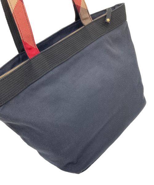 BLUE LABEL CRESTBRIDGE（ブルーレーベルクレストブリッジ）BLUE LABEL CRESTBRIDGE (ブルーレーベルクレストブリッジ) ノヴァチェックハンドルバッグ ブラック サイズ:実寸参照の古着・服飾アイテム