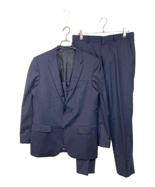 BOSS HUGO BOSS（ボス ヒューゴボス）BOSS HUGO BOSS (ボス ヒューゴボス) Guabello社生地SUPER120 セットアップスーツ　パンツスーツ　 ネイビー サイズ:UK 48の古着・服飾アイテム