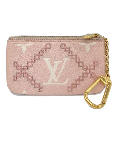 LOUIS VUITTON（ルイ ヴィトン）LOUIS VUITTON (ルイ ヴィトン) モノグラム・アンプラント ブロデリー ポシェット・クレ　コインケース　ミニポーチ　キーケース ピンク サイズ:実寸参照の古着・服飾アイテム