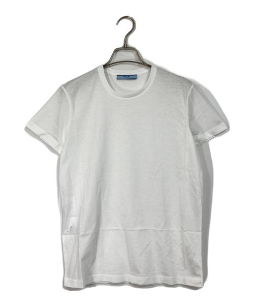 PRADA（プラダ）PRADA (プラダ) 半袖Tシャツ　コットンTシャツ ホワイト サイズ:Mの古着・服飾アイテム