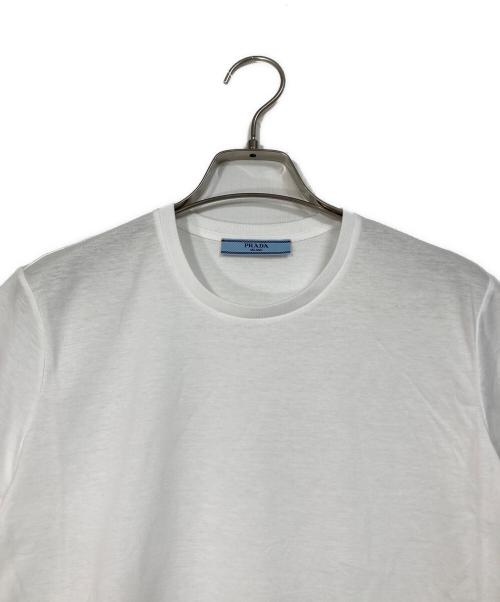 PRADA（プラダ）PRADA (プラダ) 半袖Tシャツ　コットンTシャツ ホワイト サイズ:Mの古着・服飾アイテム