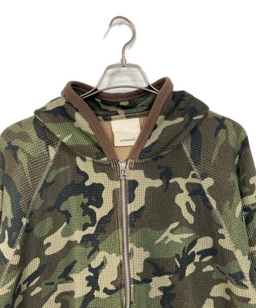 refomed（リフォメッド）refomed (リフォメッド) FRESH MAN ZIP UP HOODIE CAMO カーキ サイズ:2の古着・服飾アイテム