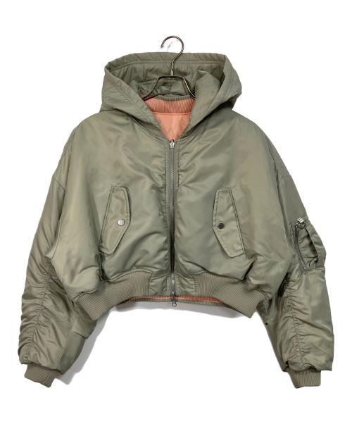 MAISON SPECIAL（メゾンスペシャル）MAISON SPECIAL (メゾンスペシャル) Multiway Short Length MA-1  マルチウェイショートレングスエムエーワン  アウター　 黄緑 サイズ:FREEの古着・服飾アイテム