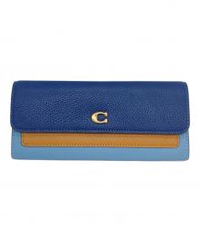 COACH（コーチ）の古着「ミラ ロング フラップウォレット」｜ブルー