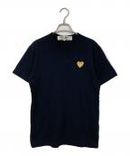 PLAY COMME des GARCONSプレイコムデギャルソン）の古着「T-Shirt With Gold Emblem コットンTシャツ」｜ブラック