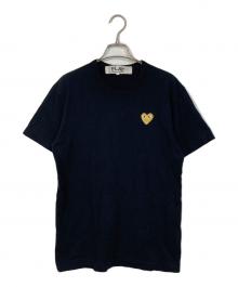 PLAY COMME des GARCONS（プレイコムデギャルソン）の古着「T-Shirt With Gold Emblem コットンTシャツ」｜ブラック